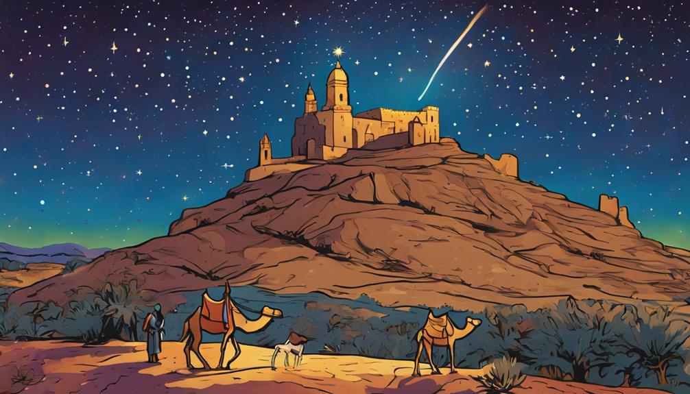 stern der weihnachtsbotschaft leuchtet